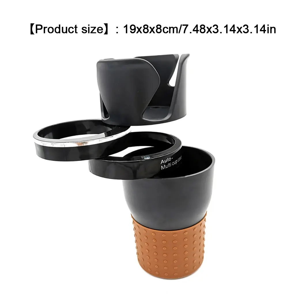 4 in 1 Multifunctio<i></i>nal Car Cup Holder 360° Rotation Adjustable Vehicle Mounted Storage Co<i></i>ntainer - D