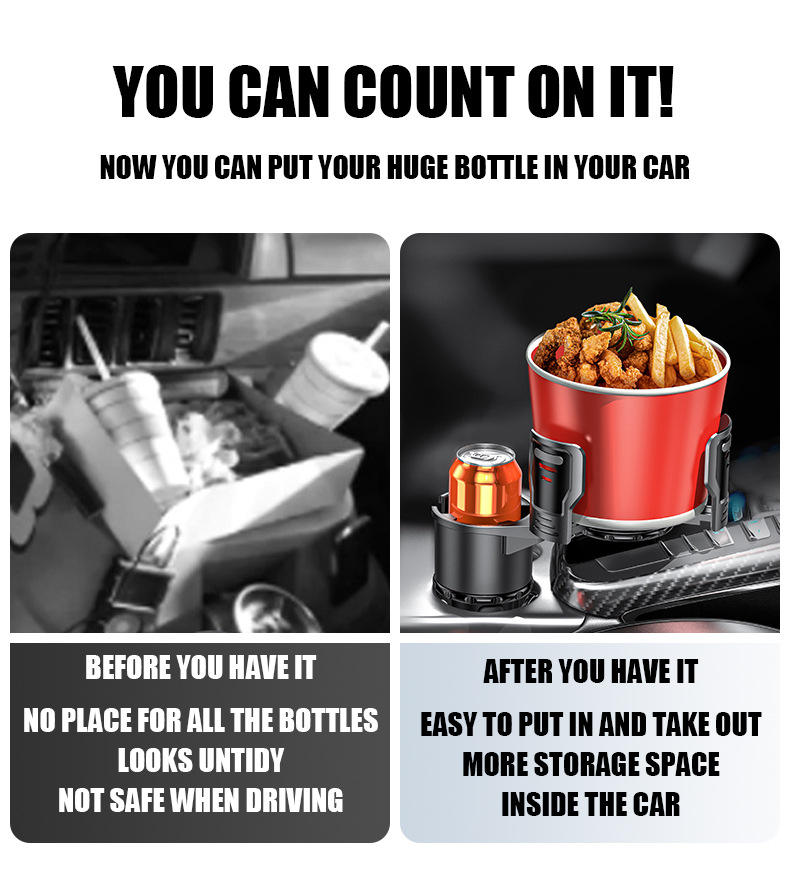 Car Cup Holder - Wholesale Multifunctio<i></i>nal Dual Cup Holder for Cars, Auto Interior Accessories