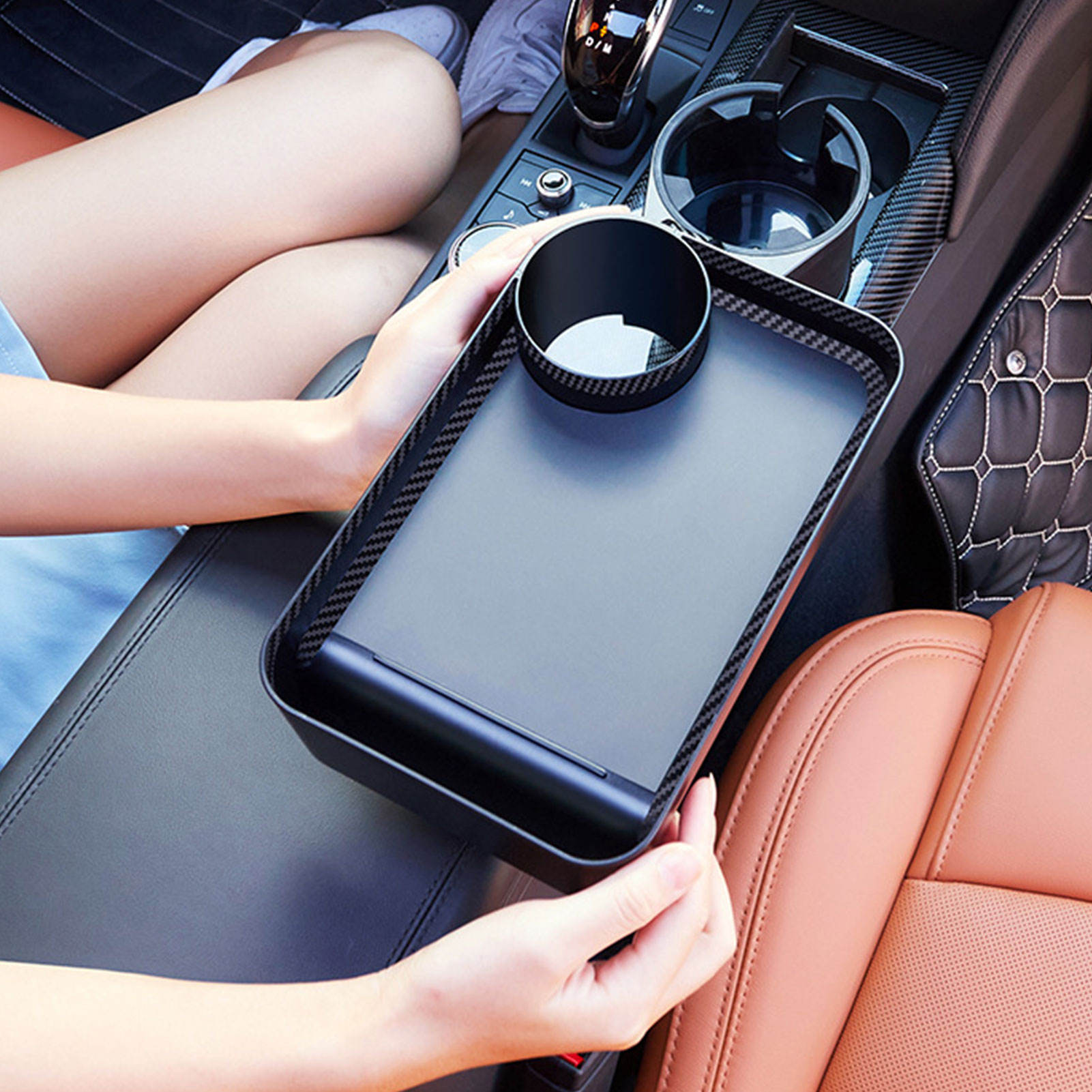 BMW F10 Cup Holder Tray Review: 360° Adjustable Car Food Table Phone Holder Accessory